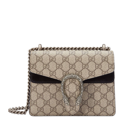 GUCCI 古驰  Dionysus系列 女士logo标志印花复古单肩斜挎包链条包迷你酒神包