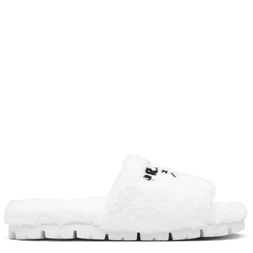 PRADA/普拉达 秋冬 女士白色毛圈织物拖鞋1XX602_H39_F0964_F_020