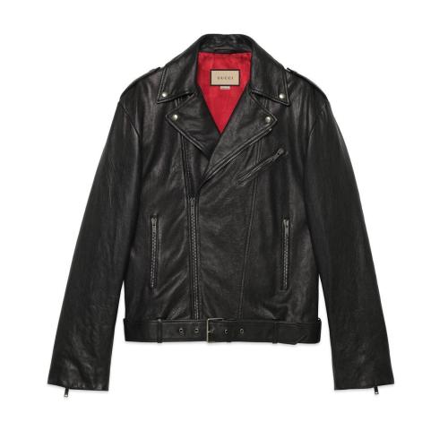  GUCCI古驰 22年秋冬 男士 皮革夹克 654909 XNAMZ 1000
