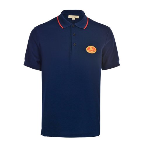  BURBERRY/博柏利 男士海军蓝棉质短袖POLO衫 8002912 PLFSX