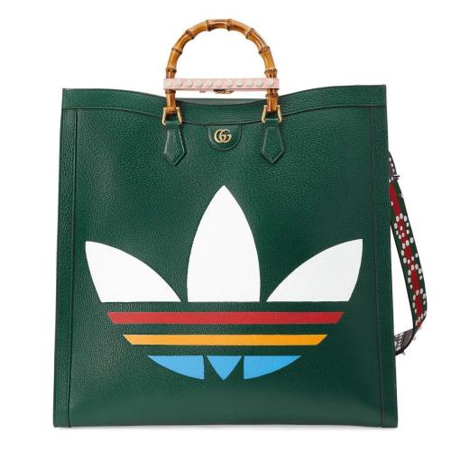  GUCCI古驰 22年秋冬 男士 adidas x Gucci联名系列Diana竹节超大号托特包 719289 AAA7E 3147