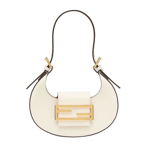 FENDI/芬迪迷你牛角包 皮革迷你手袋 8BS065AAIW