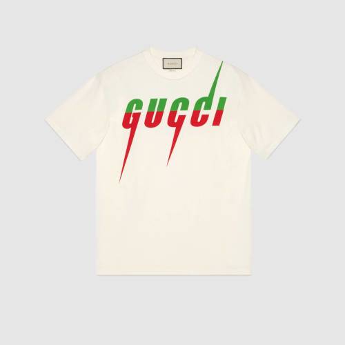 GUCCI/古驰 Gucci锋刃印花T恤 白色 565806 XJAZY 9037