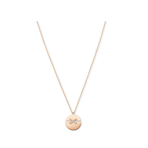 Chaumet/尚美  Jeux de Liens Harmony系列 女士1大号8k金玫瑰金切割钻石项链084495