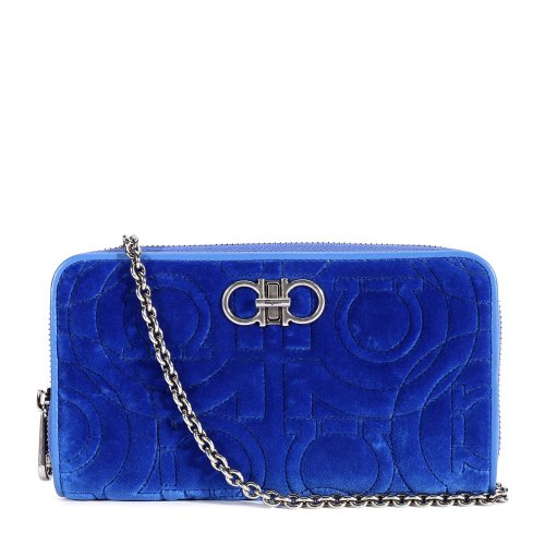 Salvatore Ferragamo/菲拉格慕 亮蓝色 女士链条手拿包 695651-22D332-026