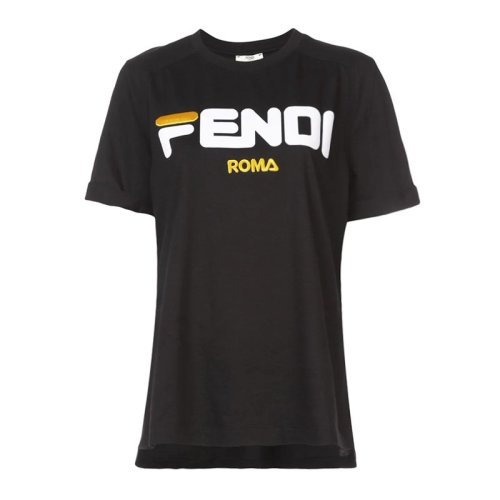 Fendi/芬迪  FENDI x FILA联名限量款戚薇同款 女装 服装 棉质logo印花时尚休闲 女士短袖T恤