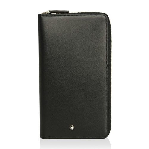 MontBlanc/万宝龙 大班系列 男士黑色皮革商务时尚长款钱包钱夹手拿包 114534
