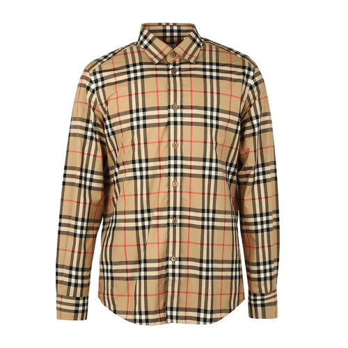 BURBERRY/博柏利格纹棉府绸男士长袖衬衫8020863