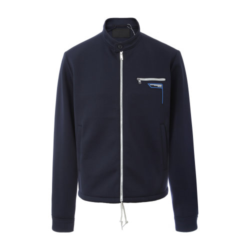 PRADA/普拉达 拉链 深蓝色 立领 男士夹克 男士外套 上装 男装 SGE034 1TQ7 F00BM