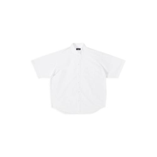  BALENCIAGA巴黎世家 22年秋冬 男士 短袖衬衫 bb icon short sleeve shirt 703845TMO409000