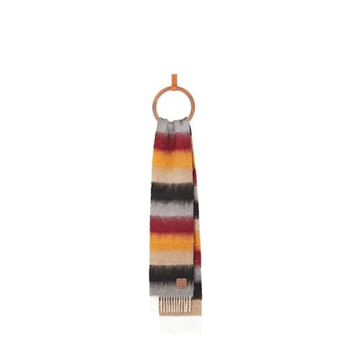  LOEWE罗意威 22年秋冬 女士 围巾 Striped scarf in mohair F655257X15-1121