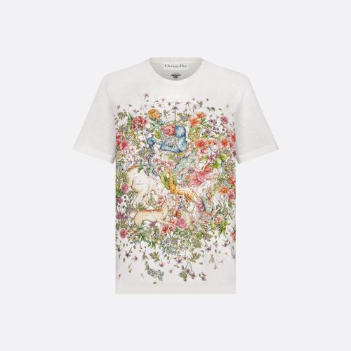  DIOR迪奥 22年春夏 女士 短袖T恤 Dior Chez Moi T 恤 243T12A4456_X0877