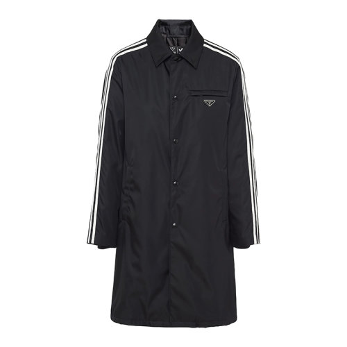 PRADA/普拉达 22年早春新款 ADIDAS联名系列 男女同款黑色再生尼龙风衣SGB937_1WQ8_F0002_S_212