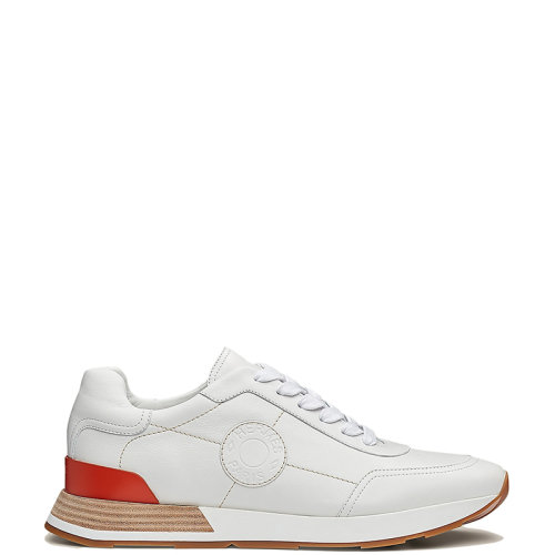 HERMES/爱马仕 22年秋冬新款 Drive系列 男士白色小牛皮运动鞋H212910ZH90430