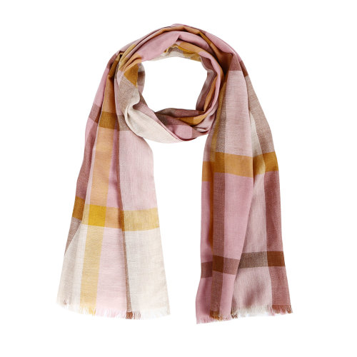 【Designer Acc】SHOKAY/绣嘉 夏季新品卡拉利斯英伦格纹风薄款女士围巾披肩丝巾