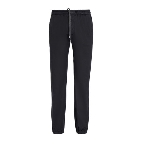 Z Zegna杰尼亚 黑色 男士弹力棉质慢跑裤 VW123-ZZ346-K09