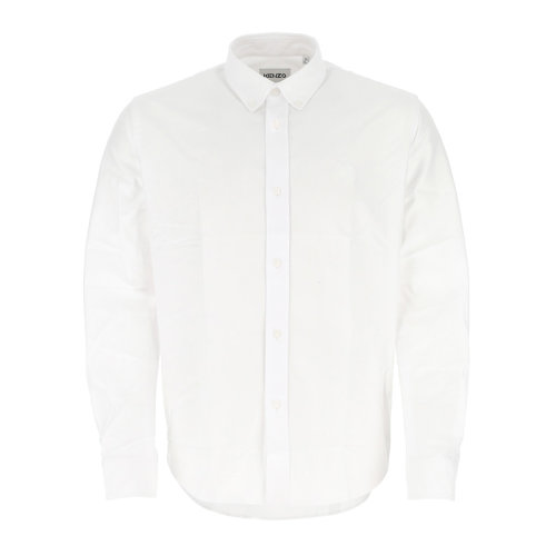 KENZO/高田贤三 男士 浅蓝色虎头刺绣修身长袖衬衫上衣男装