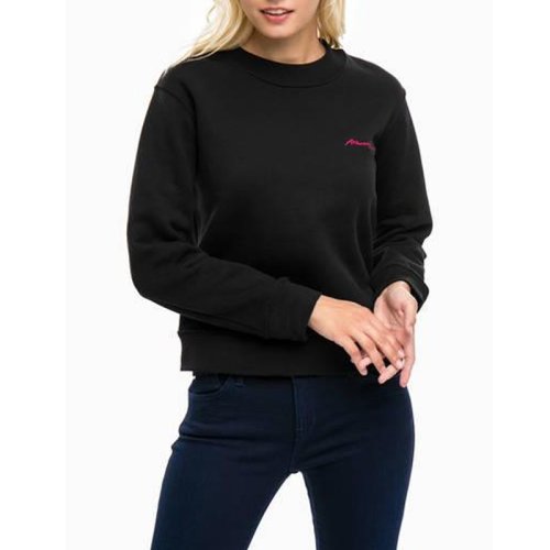  ARMANI JEANS/阿玛尼牛仔 女士黑色棉质卫衣 6Y5M04 5J1JZ 1200 PLFSX