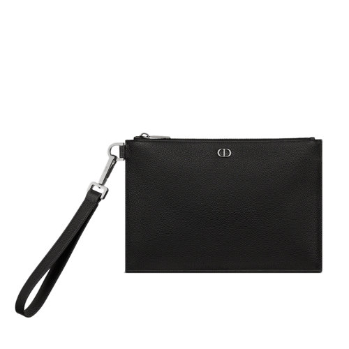 DIOR/迪奥   男士黑色粒面小牛皮CD标志装饰A4公文包手拿包2ESCA339CDI_H00N