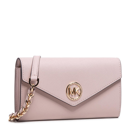 Michael Kors/迈克·科尔斯CARMEN系列女士纯色小牛皮经典MK字母徽标装饰按扣翻盖开合单肩包斜挎包手拿包钱包女包 32S1GNMC9L 多色可选