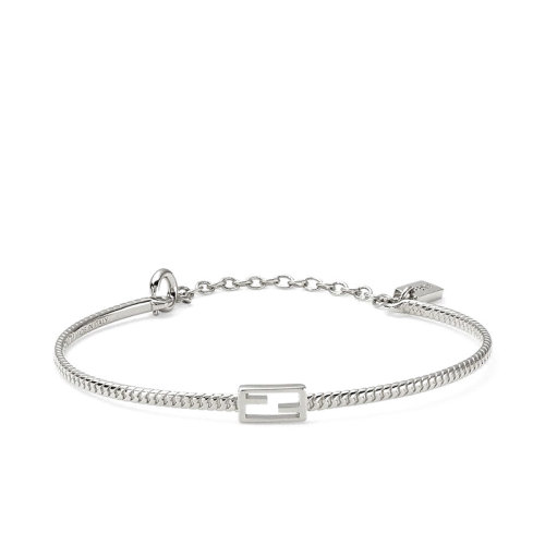 FENDI/芬迪 Baguette系列 女士银色金属网状链手链8AG988B08F0TH0