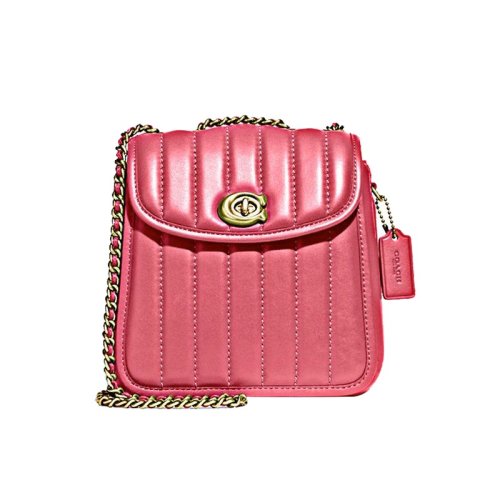 COACH 蔻驰  女士专柜款MADISON系列小号双肩包亮粉色皮质 4688  B4WM3