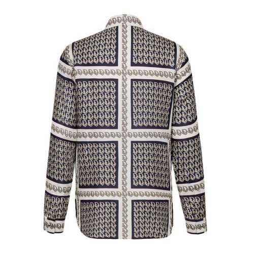  Dior Homme/迪奥桀傲 男士多色真丝长袖衬衫 013C501A 5095 C581 PLFSX