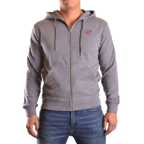 Alexander McQueen/亚历山大麦昆 男装 服饰 灰色棉质帽衫拉链卫衣 男卫衣