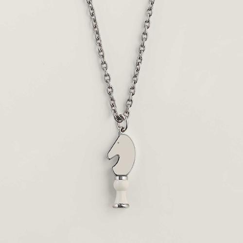  HERMES爱马仕 22年秋冬 男士 吊坠 Collier Cavalier H077303FP13