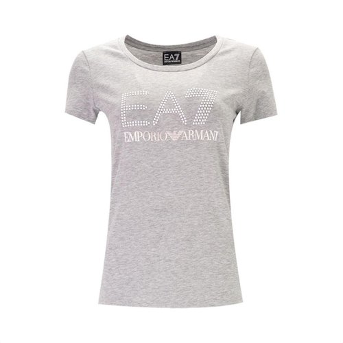  Emporio Armani/安普里奥阿玛尼 女士灰色棉质短袖T恤 3ZTT81 J12Z 3905 PLFSX