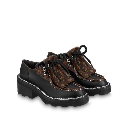  LV路易威登 22年秋冬 女士 商务休闲鞋 LV BEAUBOURG 系带鞋 1AAE9E 1AAE9G 1AAE96 1AAE98 1AA