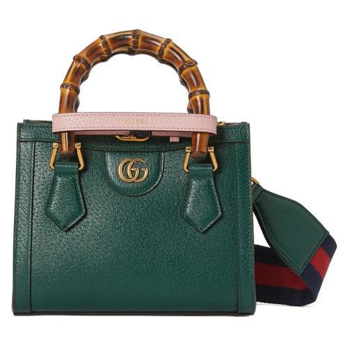  GUCCI古驰 22年秋冬 女士 Gucci Diana竹节迷你托特包 702732 U3ZDT 3670