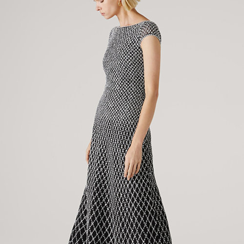 St.John/盛蔷女士钻石织露背宴会女士礼服K1210R1