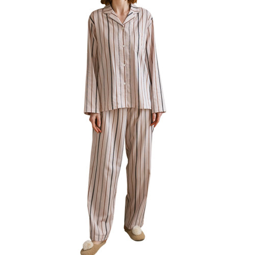 GeleiStory/GeleiStory 回归生活取悦自己休闲居家系列粉色条纹女士长袖套装女装>女士睡衣/家居服>女睡衣/家居服