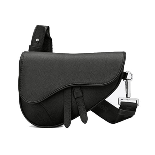 DIOR HOMME/迪奥桀骜 女士 女包 黑色皮革马鞍包单肩包斜挎包 1ADP0191YMJH00N HJH0012BC