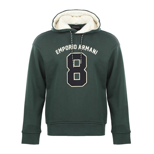 Emporio Armani/安普里奥阿玛尼22年刺绣徽标连帽宽松男士套头卫衣男卫衣3L1MCM1JWPZ