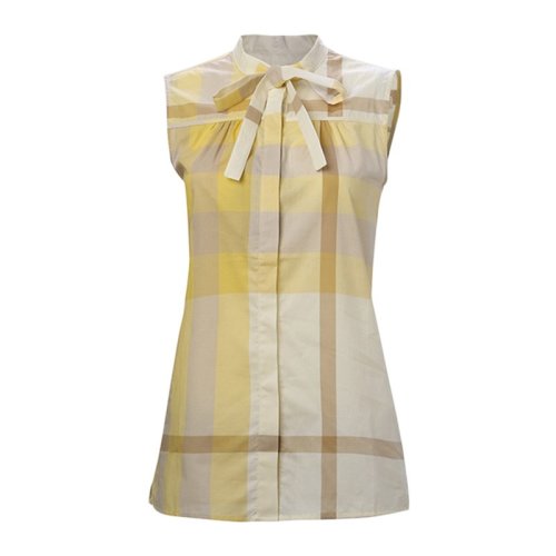  BURBERRY/博柏利 女士格纹棉质无袖T恤 3968617 PLFSX