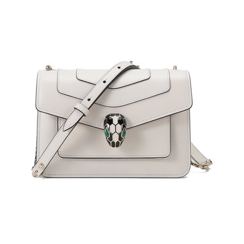 BVLGARI/宝格丽  女士小号SERPENTI FOREVER系列牛皮蛇头扣单肩斜挎包 290286