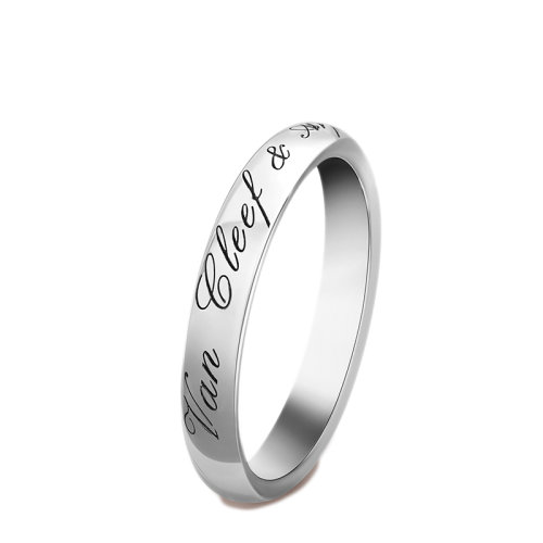 Van Cleef & Arpels/梵克雅宝 经典Alliance Tendrement系列 铂金Signature戒指婚素环简约戒指环VCARO9Y500