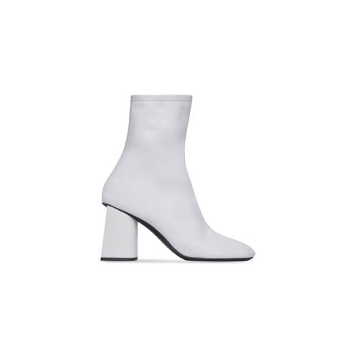  BALENCIAGA巴黎世家 22年秋冬 女士 短靴 Womens Glove 80mm Bootie in White 712971WBCW09000