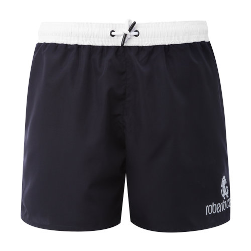 Roberto Cavalli/罗伯图 卡维里 深蓝色男士短裤 男士裤装 休闲裤 裤子 男裤 短裤男