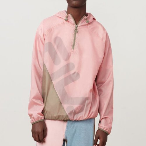 FILA/斐乐 ? Cohen半透明 半拉链式 经典防撕裂男士运动风衣LM1834AP