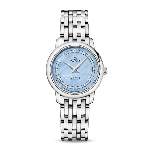 OMEGA/欧米茄 碟飞系列 典雅 精钢 钻石刻度 石英机芯 女士腕表 424.10.27.60.57.001
