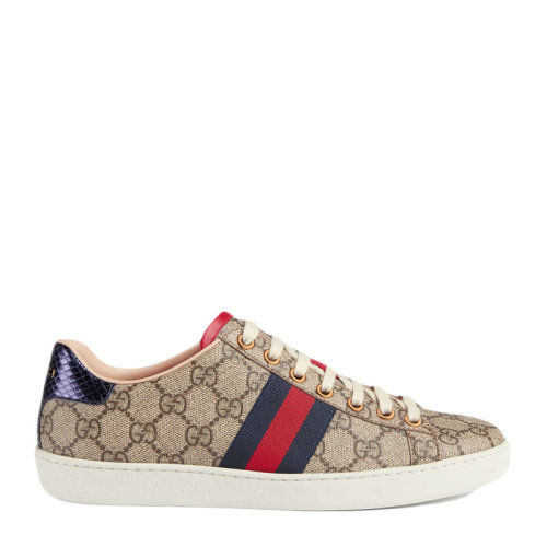 GUCCI/古驰  女士经典卡其色帆布休闲鞋运动鞋板鞋平底鞋女鞋 499410-K2LH0-9768