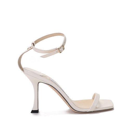 Jimmy Choo/周仰杰 女士皮革一字带高跟凉鞋 MARIN 90 NAP