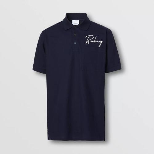  BURBERRY 22年秋冬 男士 刺绣徽标珠地网眼布棉质宽松 Polo 衫 80576281