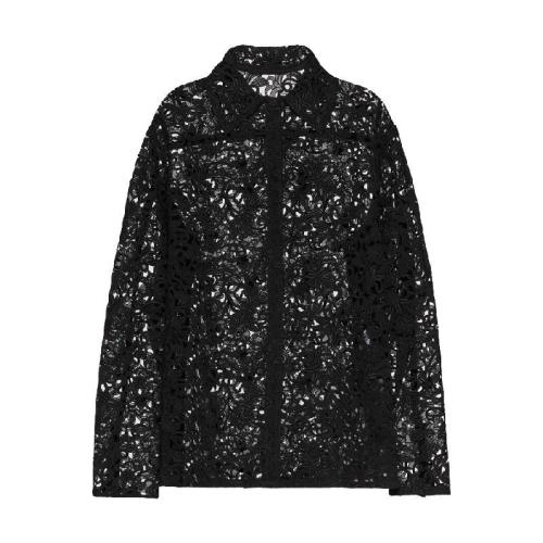  VALENTINO华伦天奴 22年春夏 女士 罩衫 Blossom Macrame 夹克 VB0CE2A03QG0NO