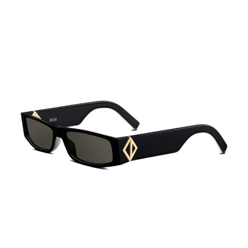 DIOR/迪奥 22年早春新款 S1I系列 男士灰色镜片黑色醋酸纤维镜框金属Logo太阳镜墨镜TRVSS1IXR_10A0