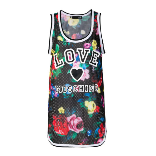 LOVE MOSCHINO/LOVE MOSCHINO  女装品牌字母爱心黑色女士圆领无袖背心 W4G2701M38460010