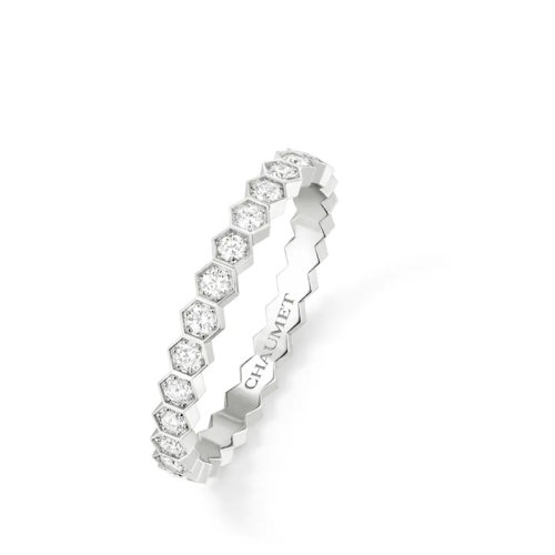 Chaumet/尚美 经典BEE MY LOVE系列 18k金白金爱?巢满钻戒指 081891